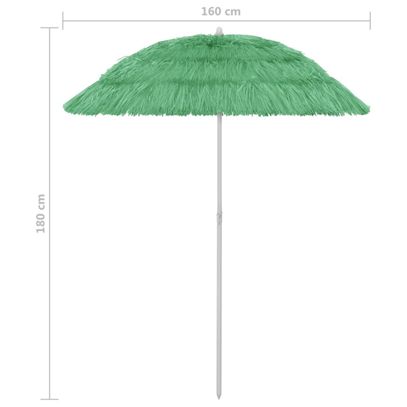 Kannon 160cm Beach Parasol, Green