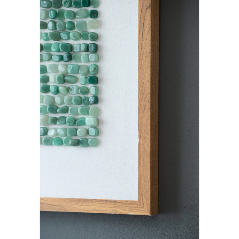Art mural boîtes de pierre en pierre, 2 - ajoute un élément artistique en plastique multicolore, 40% ps 23,6 pouces transforme les espaces nus en art ps, pierre, 15% verre