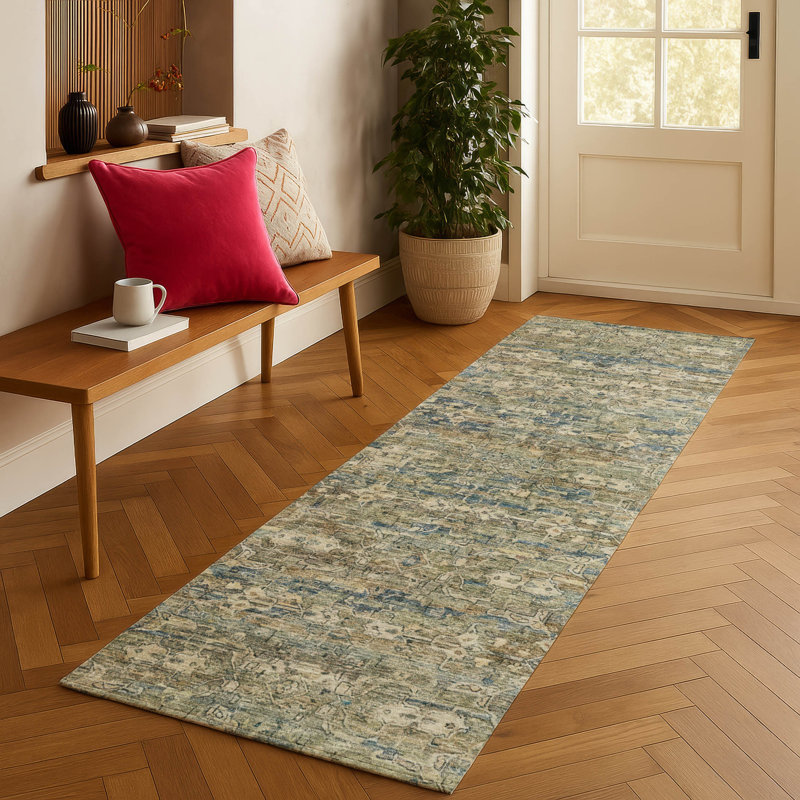 Tapis ikat intérieur / extérieur lavable à la machine Chantille ACN2324, Tapis de couloir 2 pi 3 po x 7 pi 6 po