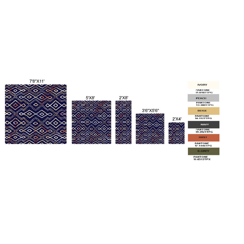 Mcnelly Geometric Indoor Rug, Runner 2' x 8'
