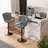 Pet-Friendly Adjustable Height Swivel Bar Stool with Back, Scratch-Resistant Tech Fabric, Footrest and Black Metal Base – Durable Bar Chair for Kitchen Island, Dining Bar, Cat & Dog Owners-377642017-370127099