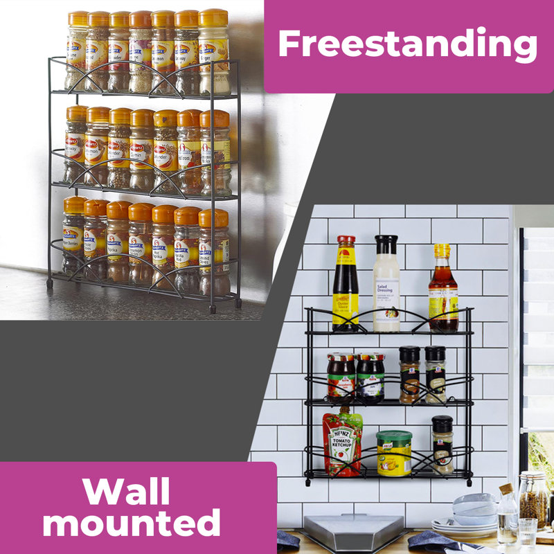 Freestanding Spice Rack, Silver