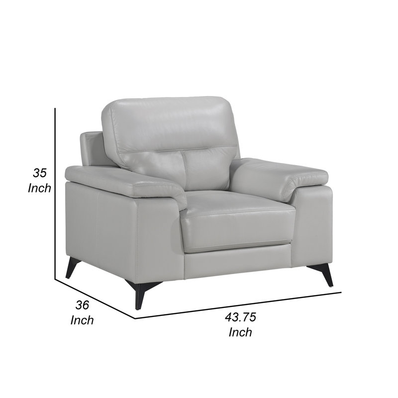Faux Leather Club Chair, Silver Gray Faux Leather