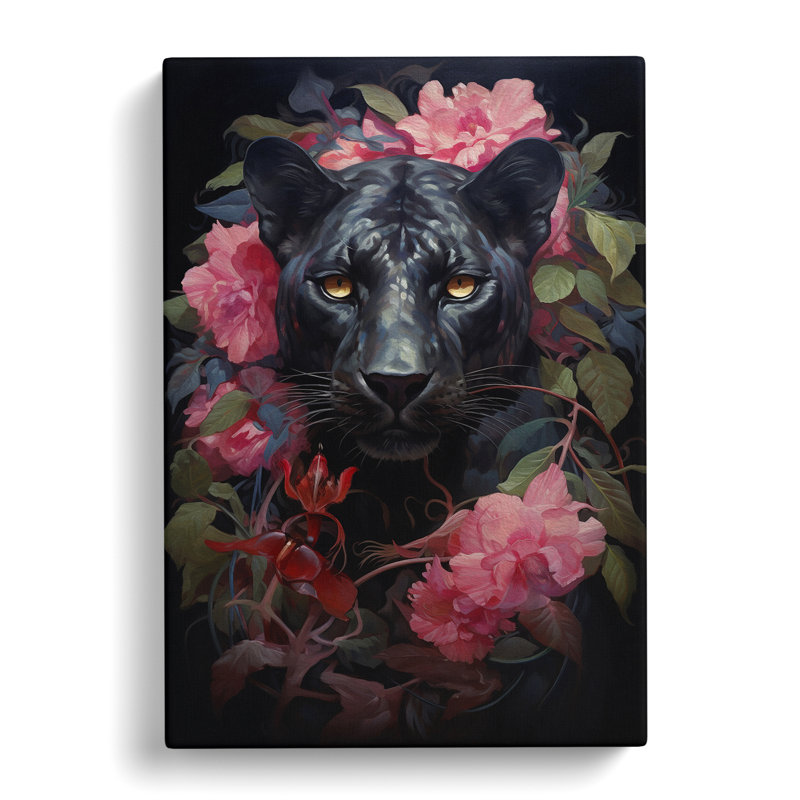 Panther Baroque - Print, 60cm H x 40cm W x 3cm D