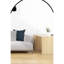 Miroir mural arqué en métal noir 24 po x 36 po pour salle de bain contemporaine - Verre, alliage d'aluminium, film incassable et panneau de protection de densité-710758431-710758429