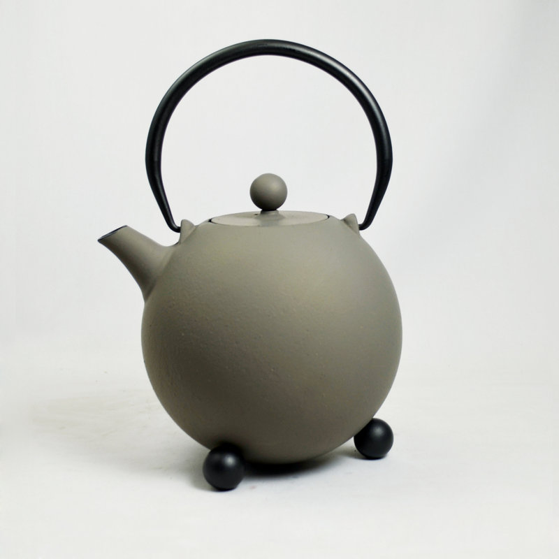 Ebern Designs Brooker 1.2ml Solid Colour Teapot, Grey
