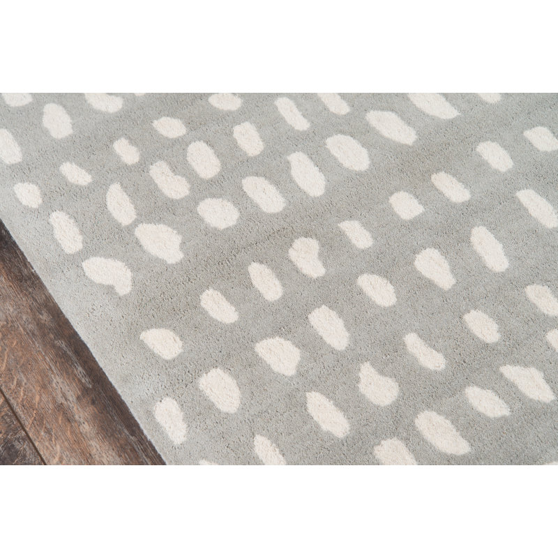 Pacchi Hand Tufted Polypropylene/Viscose Area Rug in Gray, Rectangle 8' x 10'