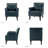 Celadon 27.5'' Wide Faux Leather Armchair with Nailhead Trim and Solid dWoo Legs Set Of 2-70171953
