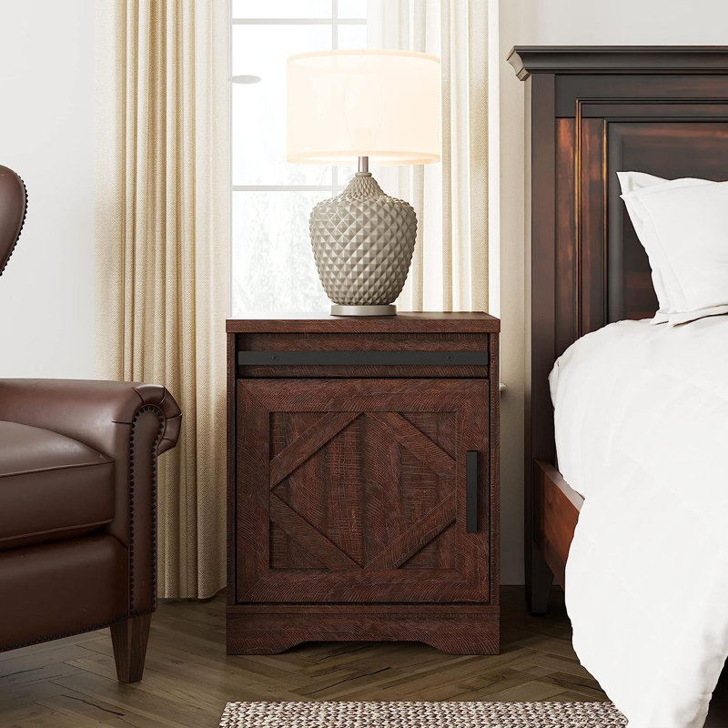 Roshelle End Table with Storage, Brown