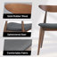 Ensemble de table de salle à manger 5 pièces exquis avec structure en bois d'hévéa, chaises ergonomiques et coussins moelleux pour une expérience culinaire confortable-1225706065