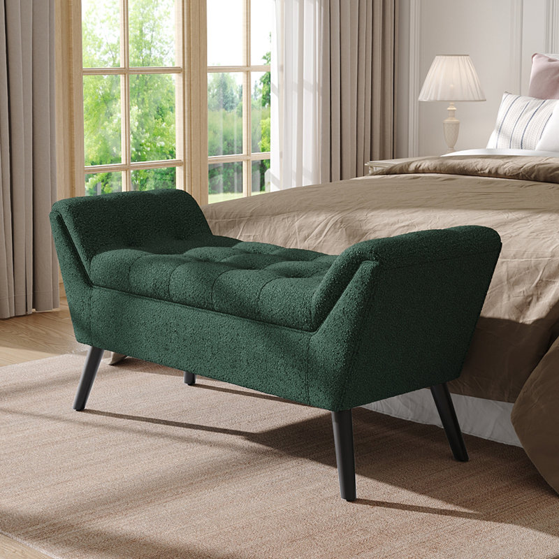Guntersville Linen Bench, Green