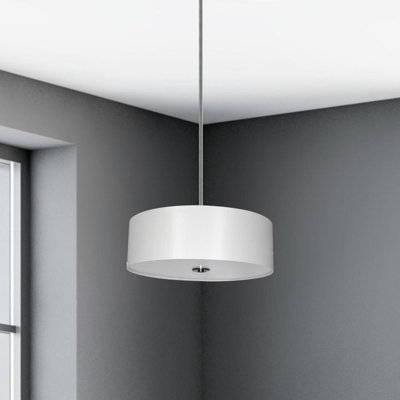 Lustre tambour 4 lumières à abat-jour Olivo