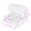 Lit simple en bois avec 2 tiroirs Campeon-773552540