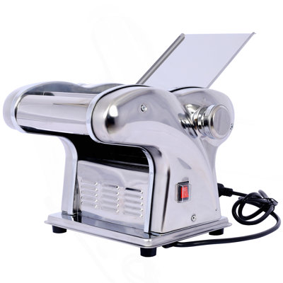 Electric Pasta Maker Noodle Maker Pasta Making Machine Dough Roller Cutter Thickness Adjustable Stainless Steel US 110V 135W  3 Blades Type 2.5Mm Round+4Mm Flat+9Mm Wide Noodle
