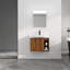 Meuble-lavabo mural multifonctionnel avec porte à fermeture en douceur et tablettes ouvertes-133488871-133488867