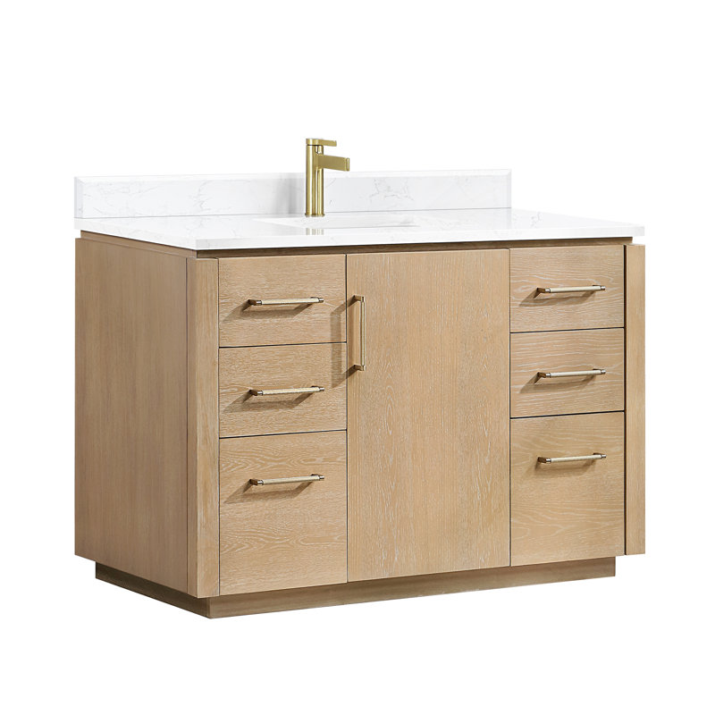 San 48'' Washed Ash Gray Single Bathroom Vanity