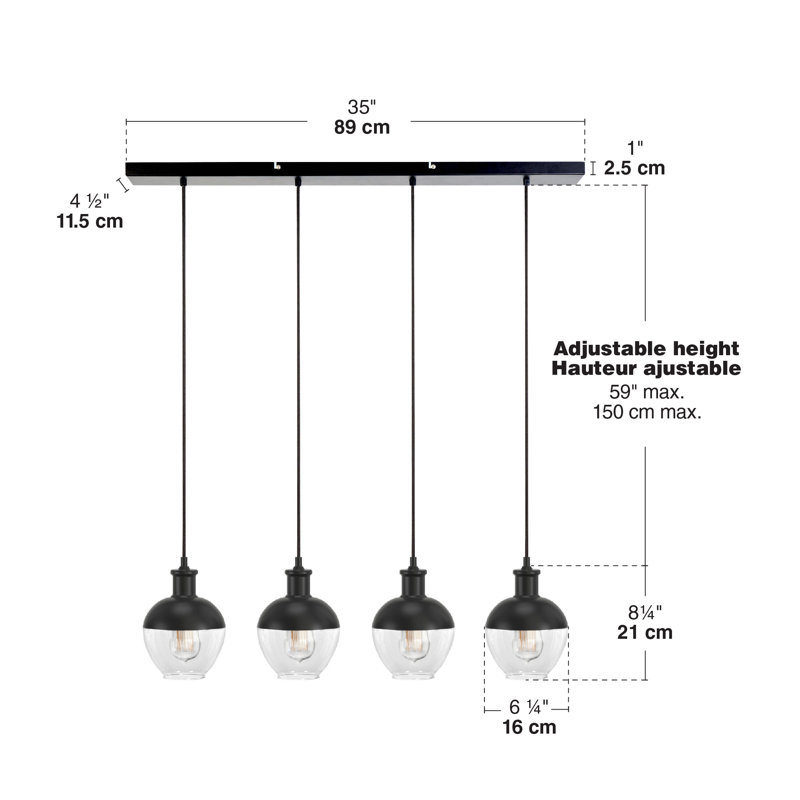 Lustre à 4 lumières Anbritt