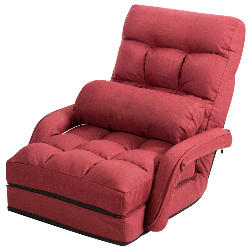 Chaise longue inclinable Kellems, Rouge, Rouge