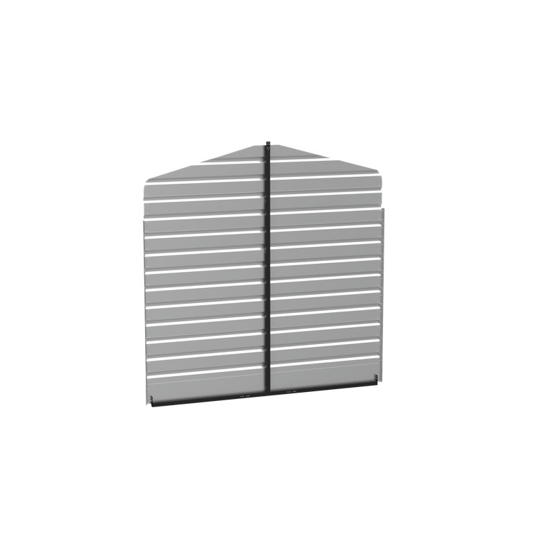 Ensemble de mur arrière 10X9 pour abri d'auto en acier, Blanc, H 123,15 po x l 120 po x P 0,88 po