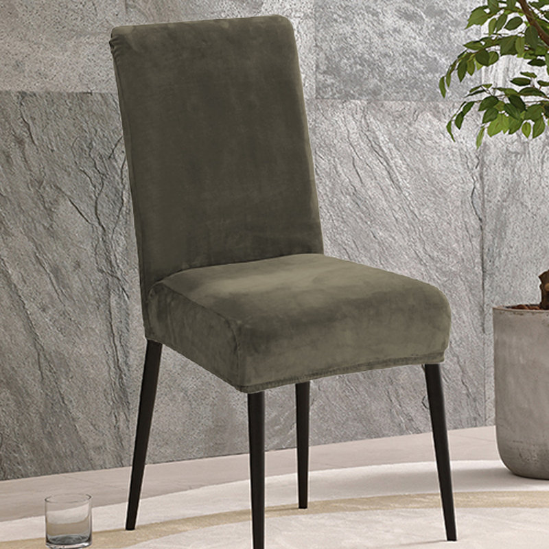 Ensemble de 6 housses en velours, Velours gris