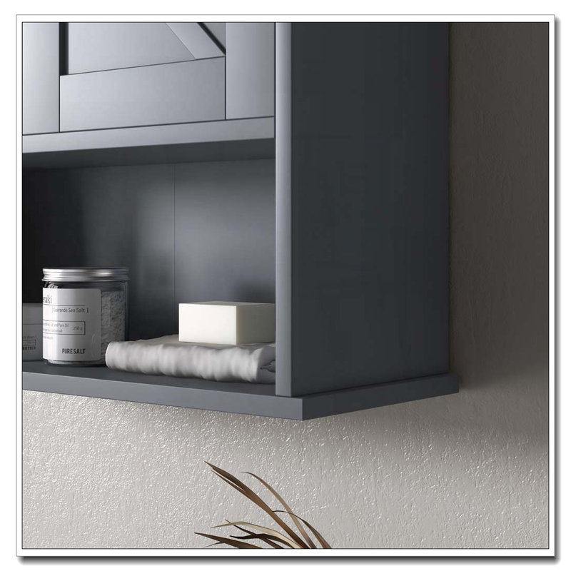 Farmhouse Wall-Mounted Medicine Cabinet, Grey