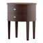 Table de bout à 2 tiroirs en bois massif Zaheed-18447769