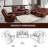 Loralei  Breathing Leather 3-Piece Living Room Power Recliner Sofa Set With USB,LED Lights-189281724