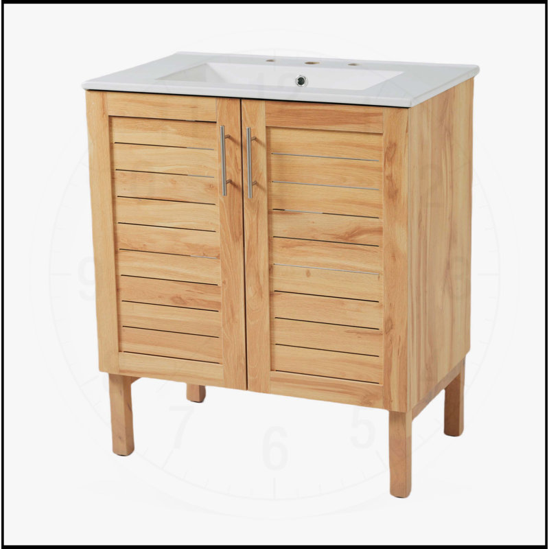 Meuble-lavabo antique 30 po avec lavabo en céramique