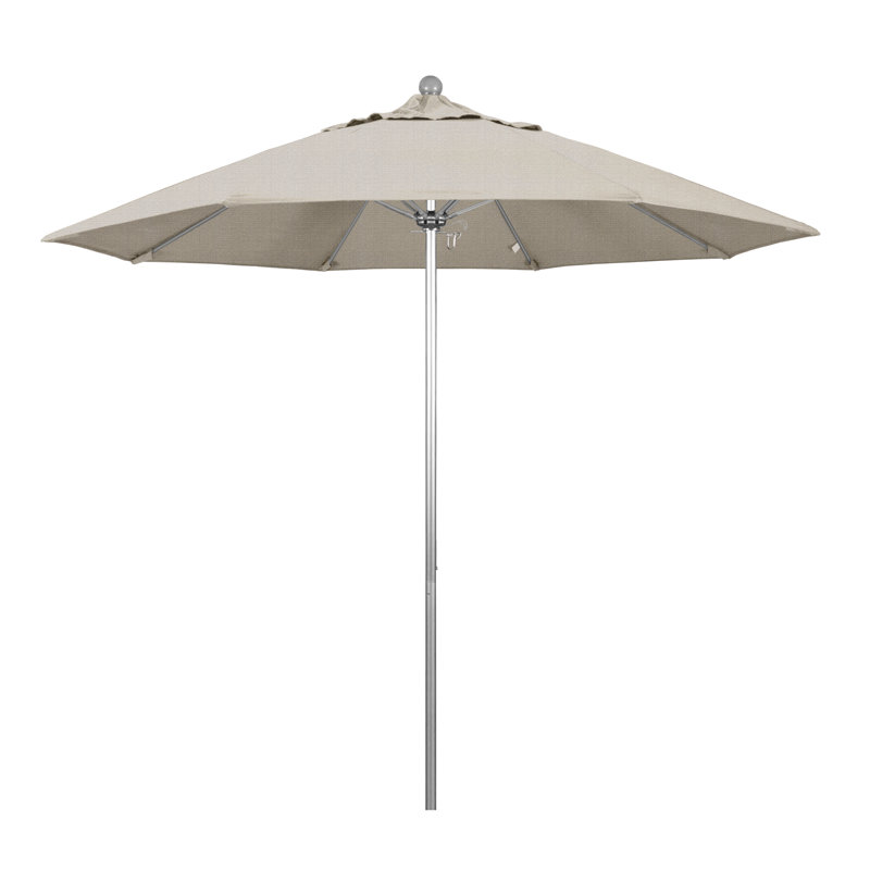 Hibo 108'' Market Umbrella, Woven Granite Performance