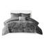 Housse de couette en velours gris double / grand, avec coussin de broderie, design luxueux, lavable à la machine, housse, 2 taies décoratives, 1 plateau de literie et fermeture à boutons-118740187-118740181