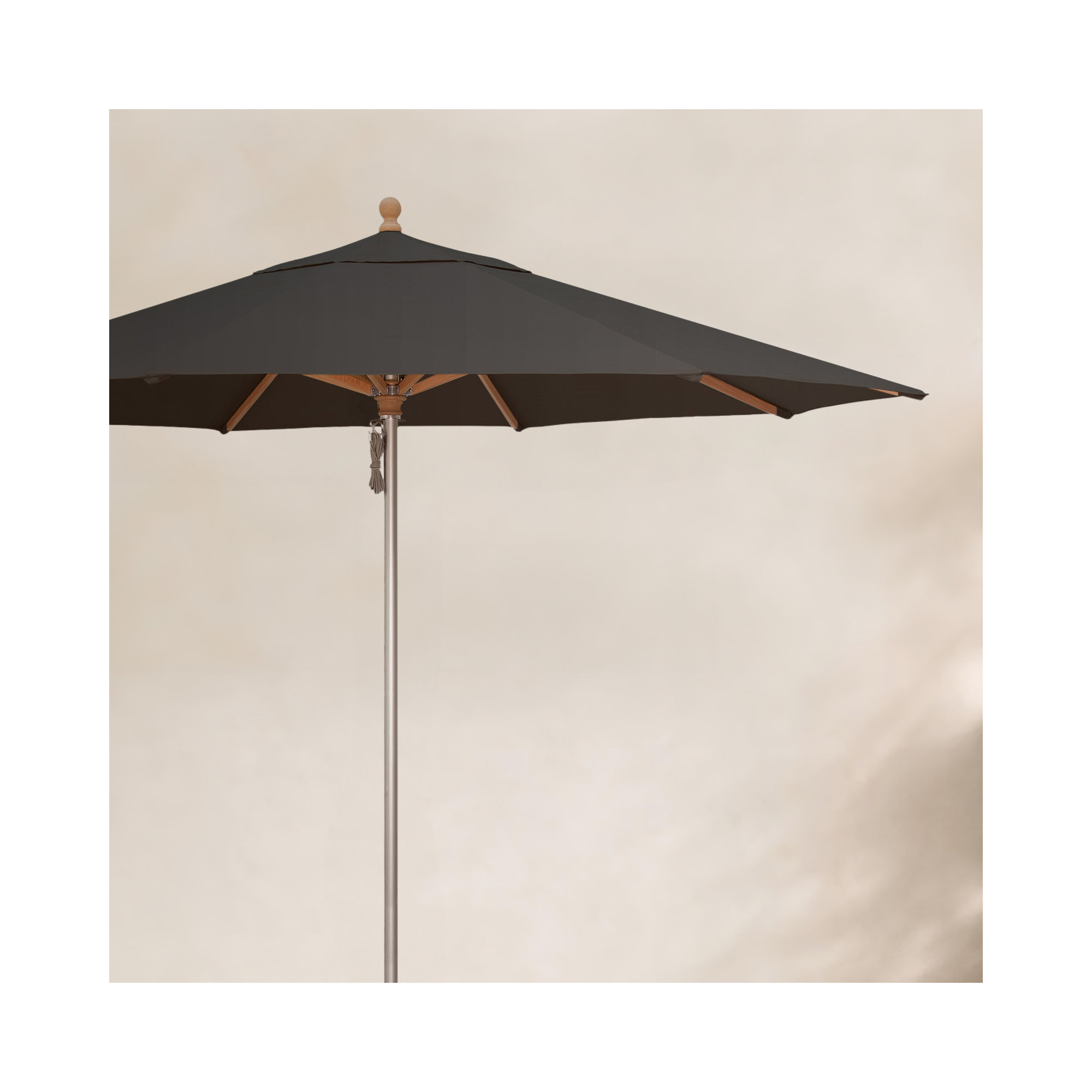 Darlington 132'' Outdoor Umbrella, Canvas Black Sunbrella® Canvas