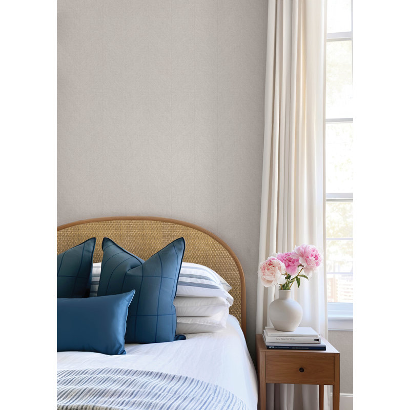 Kallam Pearl Chevron Wallpaper, White