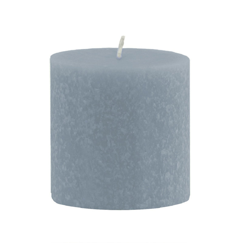 Bougie colonne non parfumée Timberline, H 9 po x l 3 po x P 3 po, Bleu