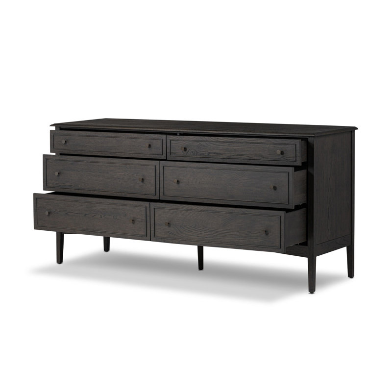Maggie 6 - Drawer Dresser, Black