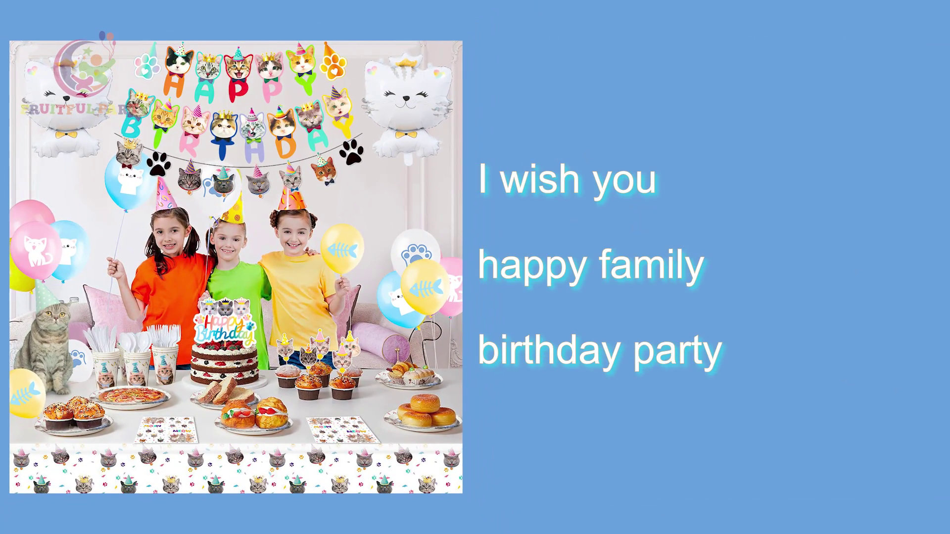 Cat Birthday Party Decorations Set - 13 Pieces With Cake Toppers & Banner, Food Safe, For Pet Birthday Celebrations