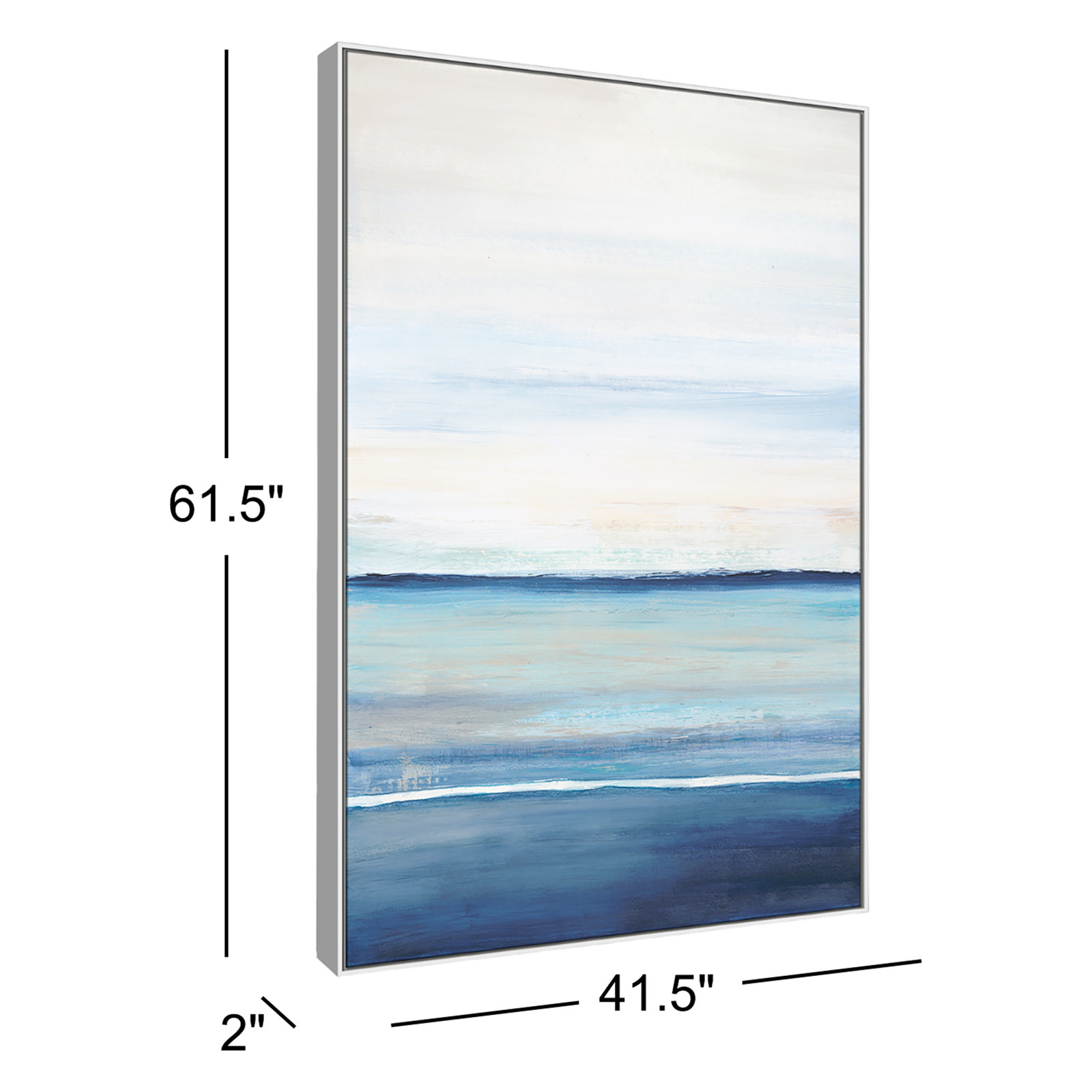 Distant Whispers by Filippo Ioco - Painting Print, White Framed Canvas, 61.5" H x 41.5" W x 2" D