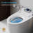Smart Toilet Bidet Combo With Foot Sensor Open Cover/Seat, Self-Cleaning Nozzle, LED Display, Three Level Heated Seat/Airflow, Night Light, Knob Control, Soft Close, Auto Flush, With Remote Control