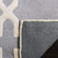 Tapis gris / ivoire touffeté à la main à motif géométrique d'Igna-202954831