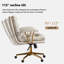Fauteuil de direction de luxe 36,61 po kaki clair, fauteuil de bureau confortable en cuir pour la maison et le bureau