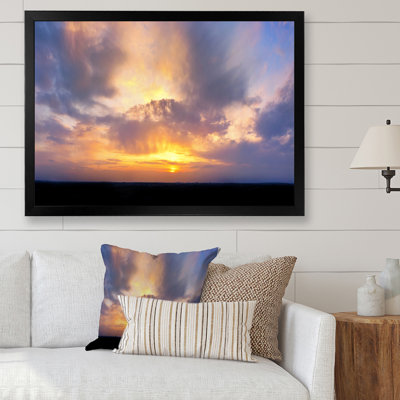 Summer Sunset Dramatic Sky " Summer Sunset Dramatic Sky " Painting Print