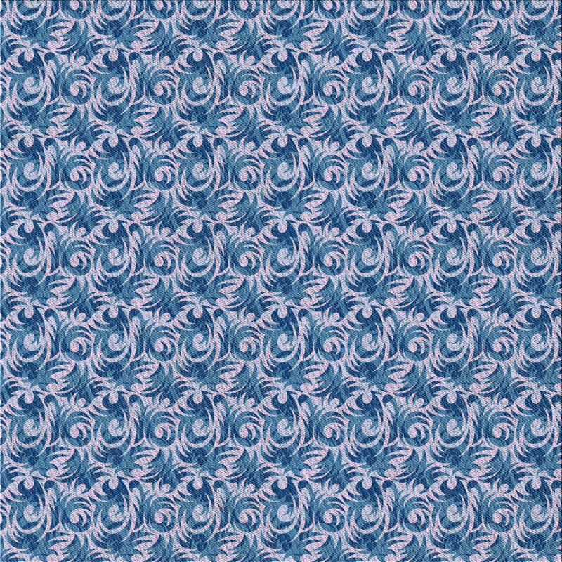 Tapis bleu/beige à motifs, Carré 4 pi