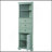 Green Triangle Tall Cabinet With 3 Drawers And Adjustable Shelves For Bathroom, Kitchen Or Living Room, MDF Board With Painted Finish-1235282038