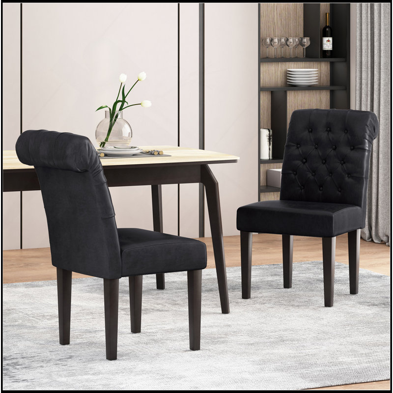 Ensemble de 2 chaises roulantes Broxton touffeté à manger KD MP2