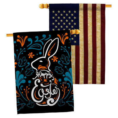 Double Sided 40'' H x 28'' W Polyester Easter House Flag