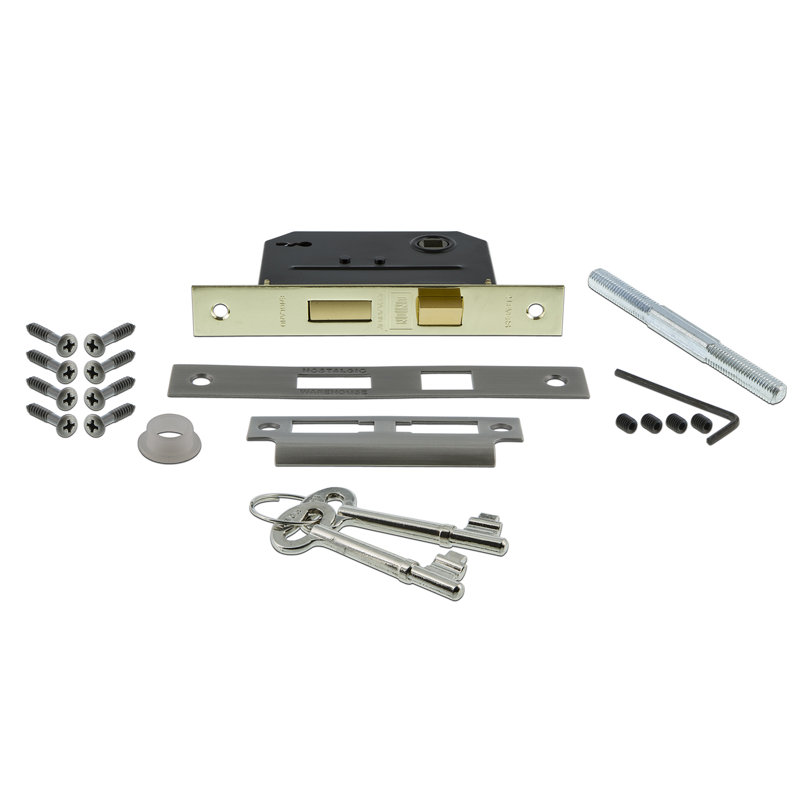 Clear Crystal Interior Mortise Door Knob with Deco Long Plate, Antique Pewter