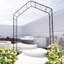 Treillis d'arche de jardin en fer noir haut, arche de rose résistante à la rouille pour la clématite des vignes grimpantes, parfait pour le mariage sur la pelouse du patio