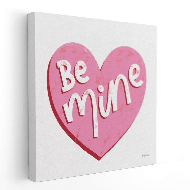 «Love Letters VII Red», reproduction d'art sur toile, H 24 po x l 24 po