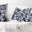 3D abstrait ondulé bulles - coussin imprimé abstrait