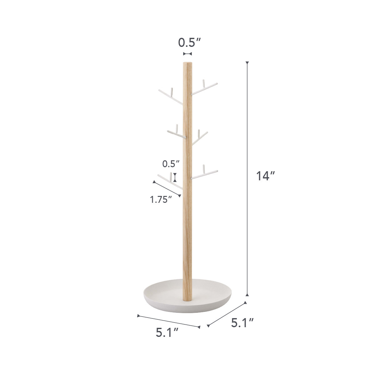 Yamazaki Home Accessory Tree - Jewelry Organizer Stand With Tray, Steel ...