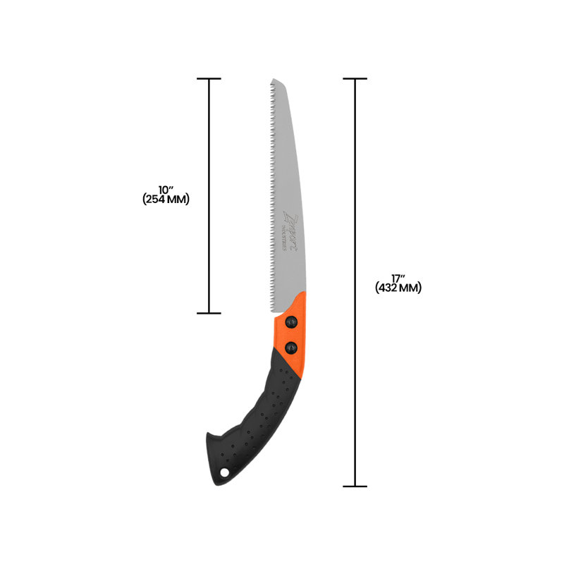 Scie avec gaine Outils de jardinage droits, Orange, H 2,75 po x l 2 po x P 22,75 po